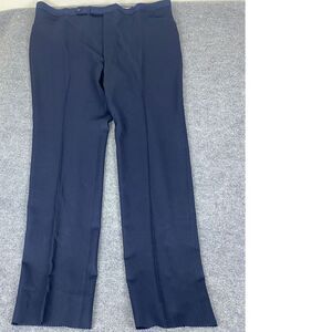 VTG Leeds Navy‎ Blue Professional Dress Pants Size 50 Tall Blue Slacks NWT USA